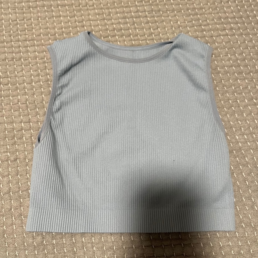 Blue mini crop top